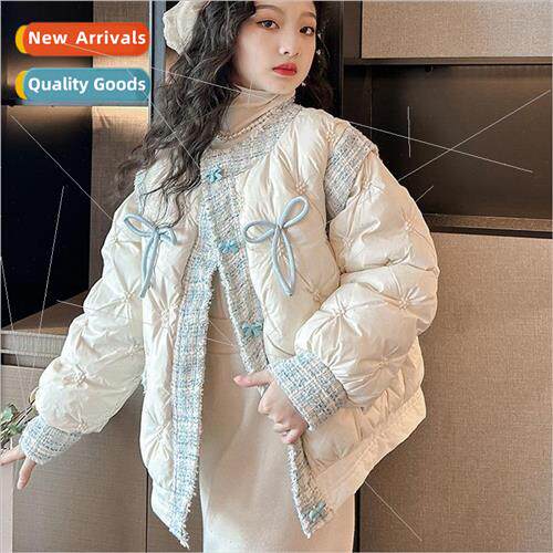 Girls small fragrant wind jacket winter section 2023 new chi