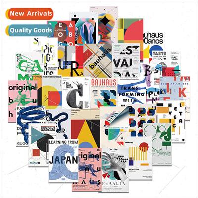 40 Bauhaus Retro Abstract Geometric Graffiti Stickers Trolle