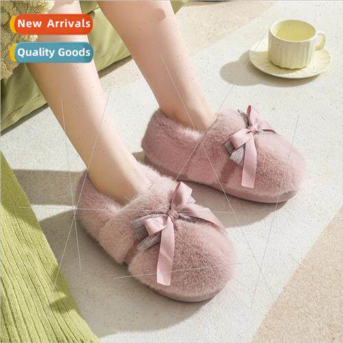 Package heel cotton slippers female winter new couple -slip