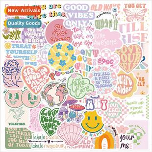 50 inspirational statements Danish pink stickers decorative