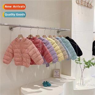 Childrens light section down jacket middle and large childre