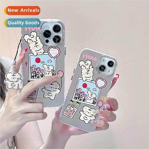 Cartoon rabbit flower illustration 适用 iPhone 12/11 phone c