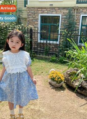 Girls 2022 summer new children Korean  of the 适用eign- flor