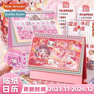 Desk Handbook Calendar Stickers Disc Creative 2024