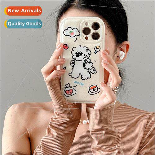 适用 iphone13promax curly ins puppy apple 12 phone case 11 a
