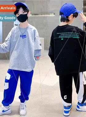 Childrens clothing boys suit spring and autumn  2023 new mid