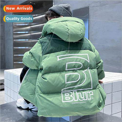 Boys winter down jacket 2023 new middle and large children w
