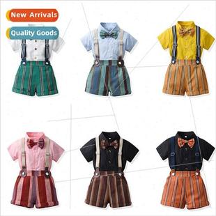 the childrens Childrens sleeved Korean short bow summer