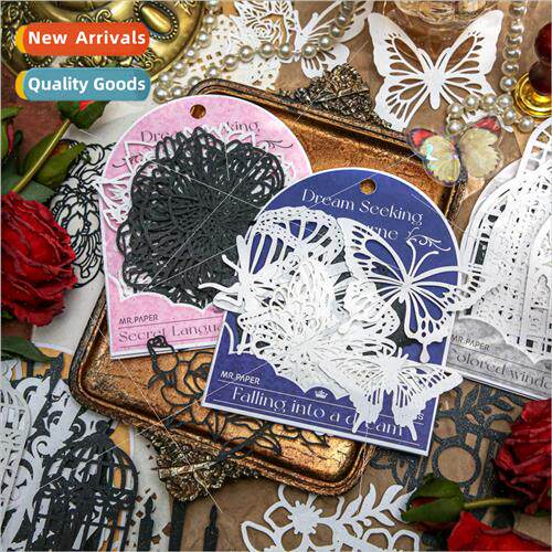 Material paper Dreams Nocturne Series Retro hollow butterfly