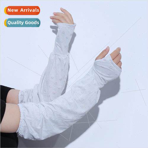Sunscreen gloves womens ice silk sleeve cover summer driving