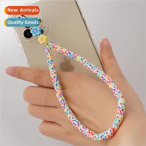 mple bohemian  cell phone lanyard geometric 6mm colorful sof