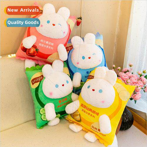 Pillow rainbow color white rabbit plush pillow cute nerdy po