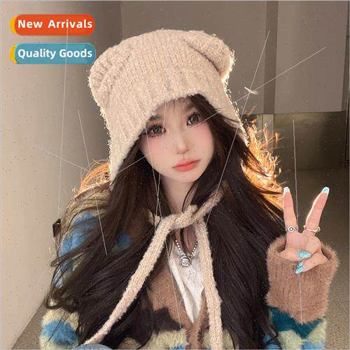 Autumn and winter hats versatile show face small plush cap f
