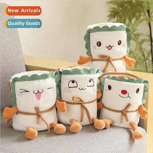 plush facecloth roll Cute air bread blanket conditio cartoon