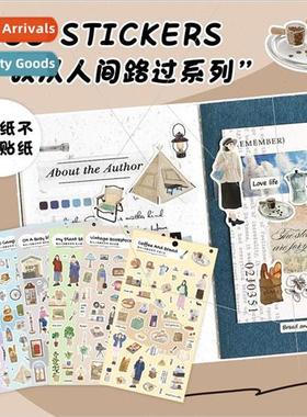 -adhesive stickers I passed by on earth series Korean charac