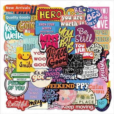 50 -repeating inspirational English letters phrases cartoon