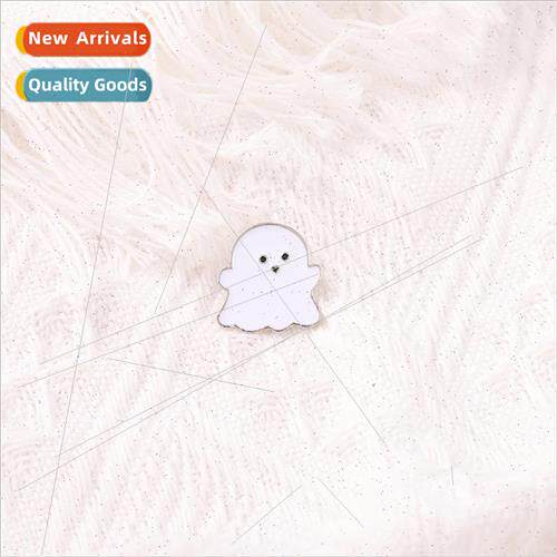 White Ghost Brooch Halloween Cute Costume Accessories Sweate