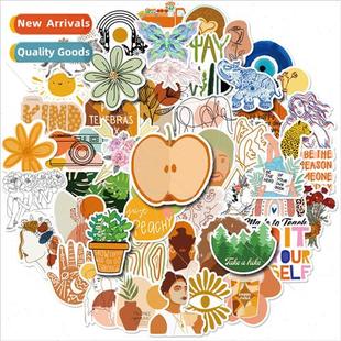 BOHO series art pcs paintin painted hand stickers