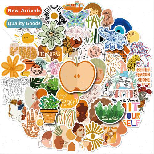 50 pcs of BOHO  series of stickers hand-painted  art paintin