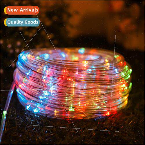 LED solar tube lights waterproof PVC rainbow tube copper wir