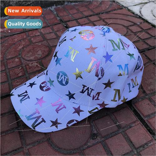 Hat female dazzle color letters graffiti baseball cap Korean