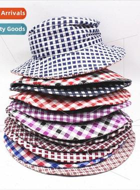 Basin hat men and women plaid fisherman hat outdoor travel s