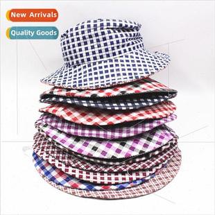 and women travel hat outdoor men fisherman Basin plaid