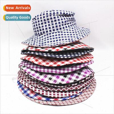 Basin hat men and women plaid fisherman hat outdoor travel s