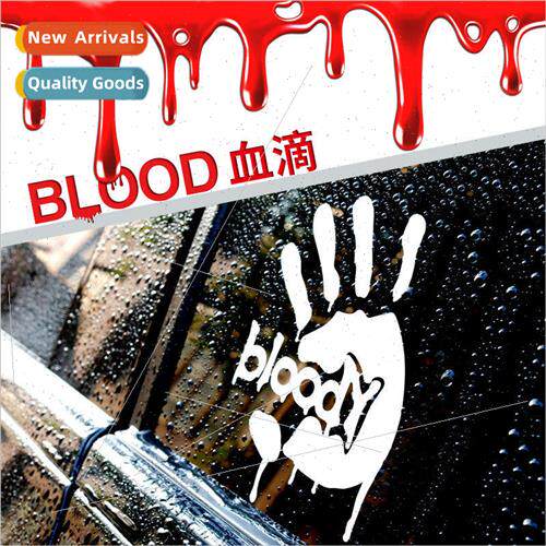 Car personalized blood stains car stickers blood hand body s