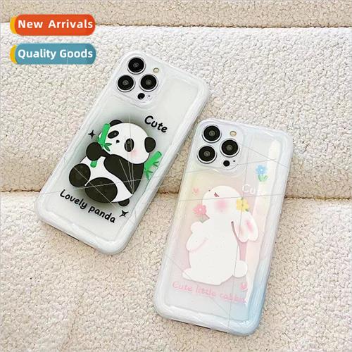 Cartoon Couple Rabbit Panda Apple 14ProMax Twist Apple 13 Ph