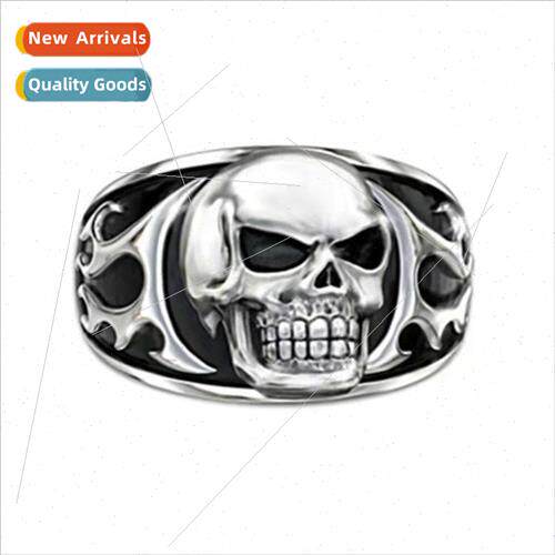 Hip Hop Style Skull Ring Vintage Fearless Mens Ring Jewelry