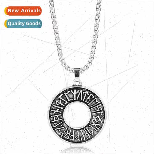 Scandinavian Viking navin Odin logo pendant necklace mens hi