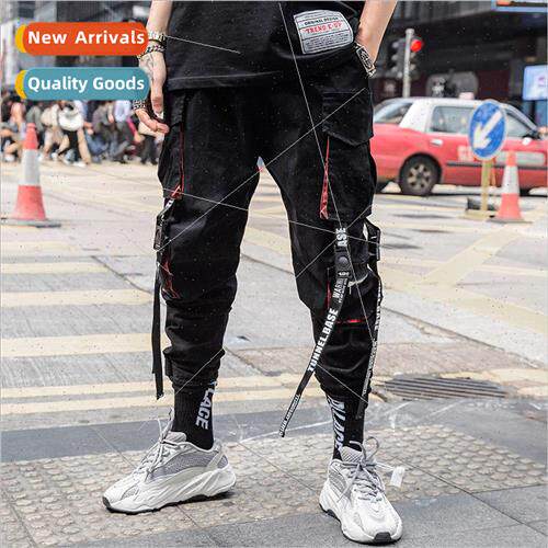 Set hip-hop set dance hiphop casual flutter belt work pants