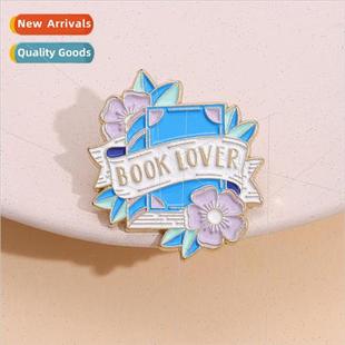 brooch Book lovely flower Brooch beautiful book