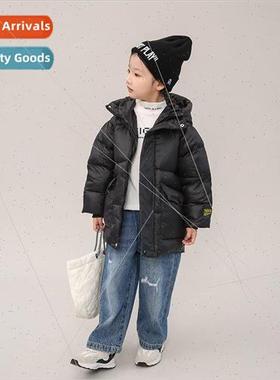 Black gold section childrens down jacket 2023 winter new boy