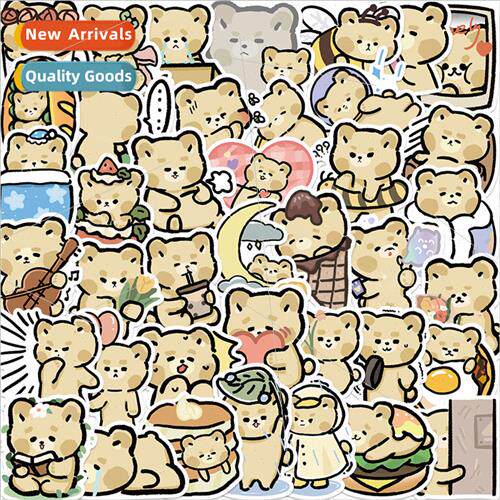 40 cartoon cute bear graffiti stickers can be decorated lugg
