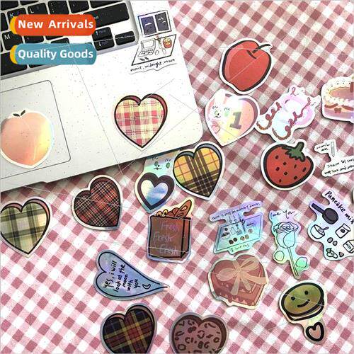 23pcs/pack Korean  mazzzzzy plaid love strawberry laser cell