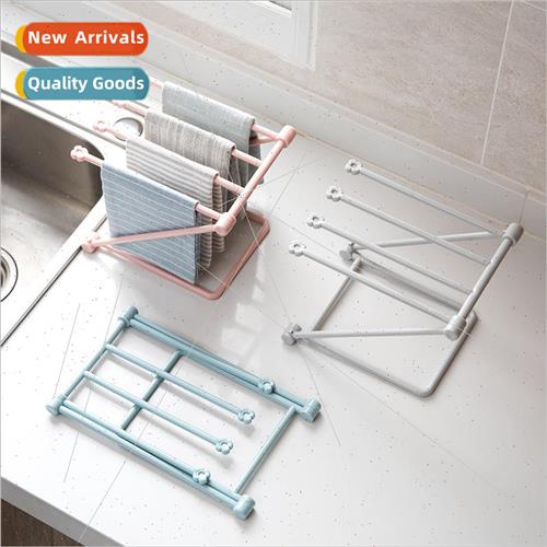 Kitchen Shelf Rag Drainage Rack No-Punch Rag Cup Holder Towe