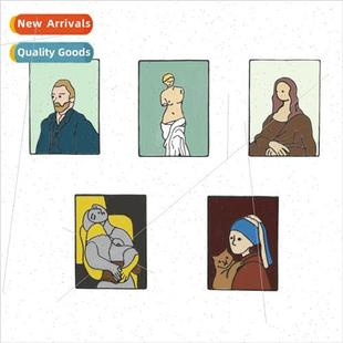 drop Mona painting creative anti Gogh oil Van Cartoon