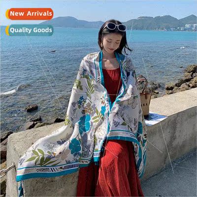 2023 new thickened retro ethnic wind sun shawl travel photog