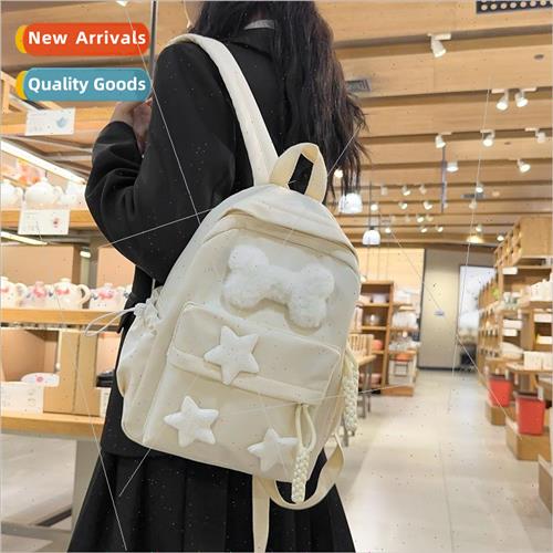 ins cute teenage girl schoolbag female winter new plush acce