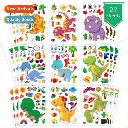 Dinosaur Theme Puzzle Stickers Childrens Art Crafts Birthday