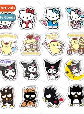 Pink cat cartoon pp clips set of four student supplies test