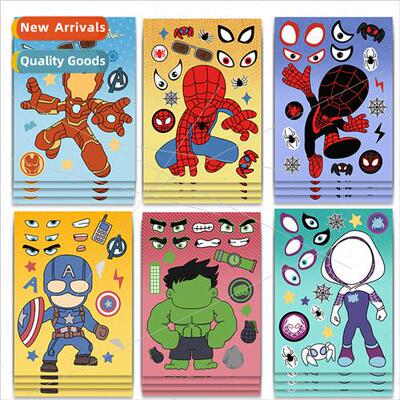 Toys puzzle stickers cartoon characters Make a face stickers