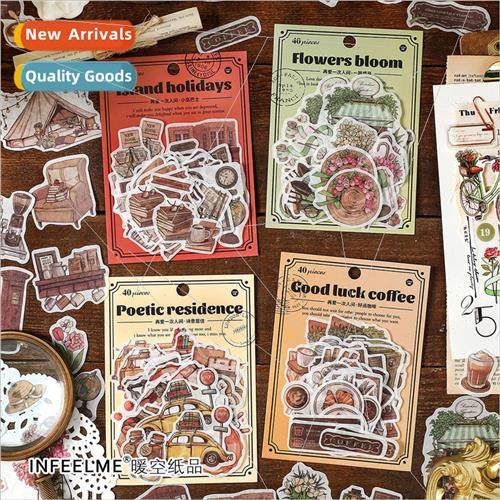 Love again on earth and paper sticker pack vintage life smal