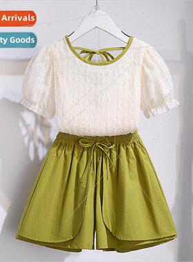 Girls fashion suit 2023 summer new 适用eign  girls thin sect