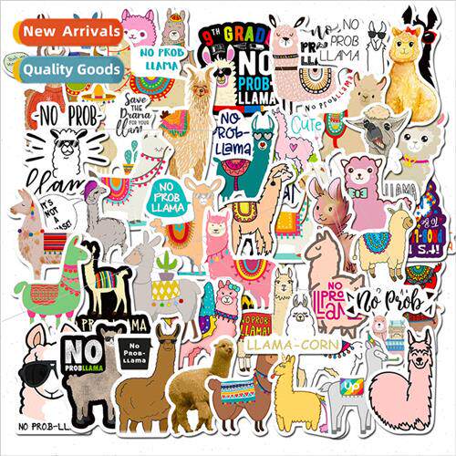 50 hot  alpaca grass mud horse graffiti stickers luggage lap