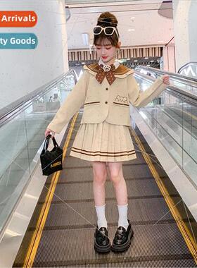 Girls college  suit spring and autumn 2023 new childrens clo