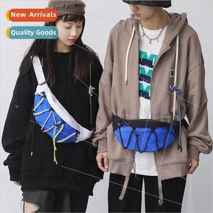 female 2022 new Casual drawstring bag Korean cross waist