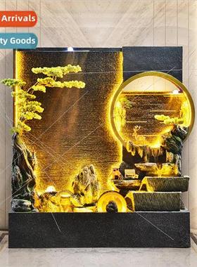 Creative floor to ceiling water curtain wall circulating wat
